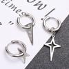 Small Hoop Earrings for Women Girls Tiny Cute Hollow Star Dangle Earrings Dainty Jewelry Gift Star Dangle Earring Gift