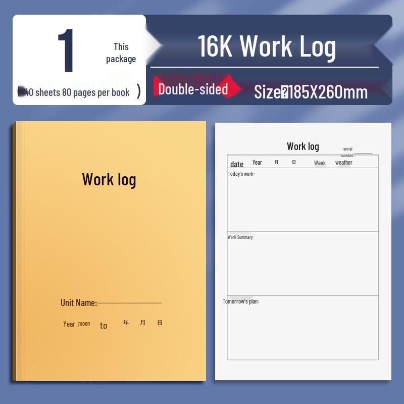 Daily Work Log & Weekly Planner Notebook: Business Agenda & Meeting Schedule