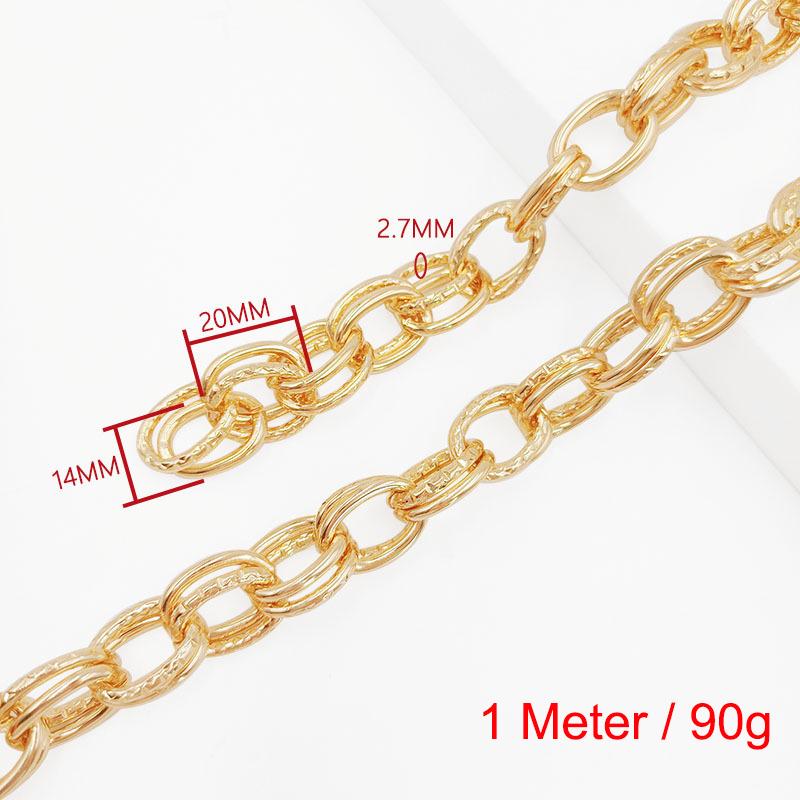 1 Meter Aluminum O-Shaped Twist Double Chain for DIY Necklace Bracelet Jewelry Making Clothing Bag Component Accessory Supplies