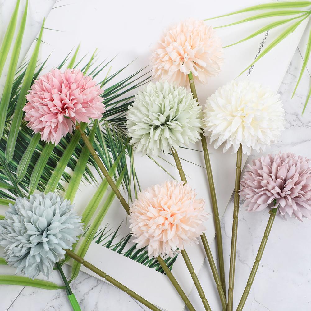 Artificial Chrysanthemum Ball Decor Hydrangea Bouquet Decor Flowers Plastic