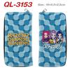 Portafoglio Lungo con Zip KPop Demon Hunters in Pelle PU Portamonete Cartone Animato per Donna Porta Carte Multipli Rosa
