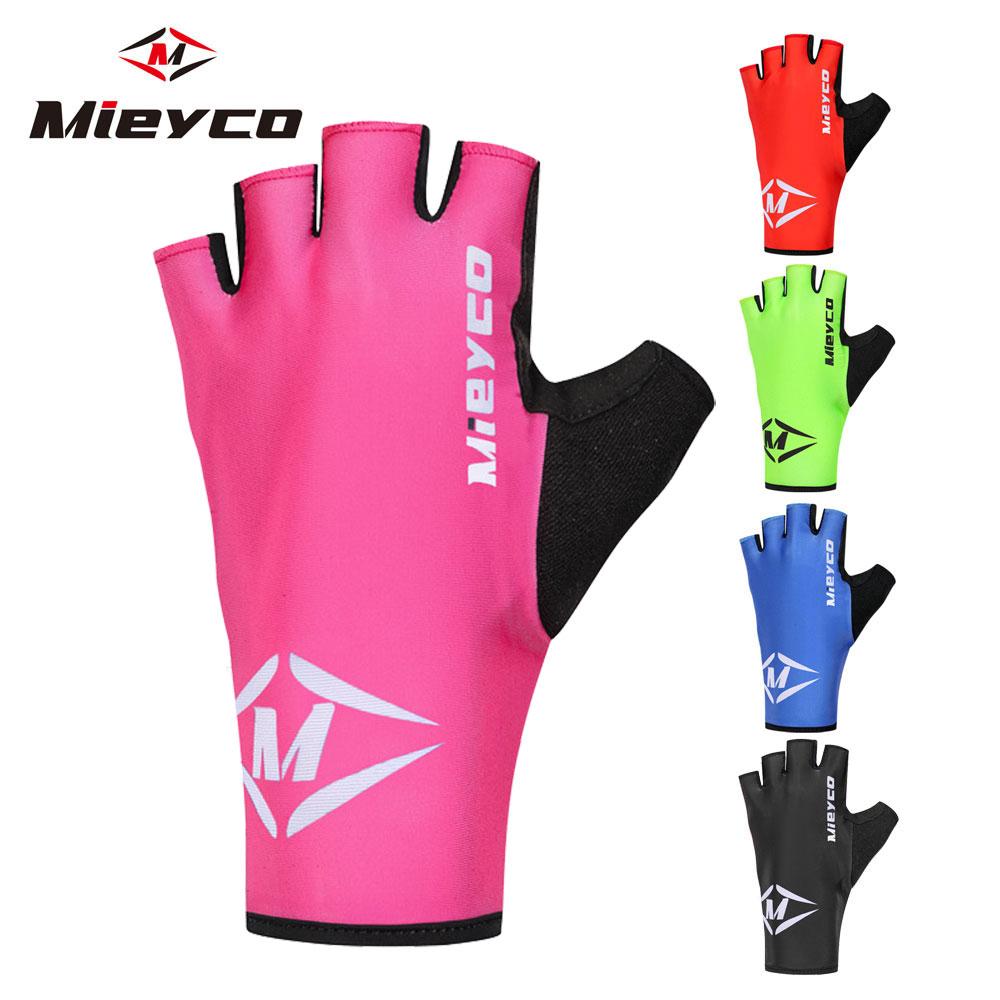 Pink Women Shockproof Sports Gloves Breathable Cycling Gloves Washable Half Finger Riding Motorcycle MTB Bicycle Non-slip Gloves