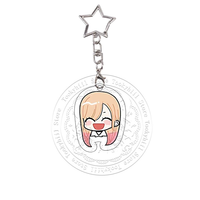 My Dress-Up Darling Acrylic Keychain Cos Props Chibi Cute Anime Charms Marin Kitagawa Keyring Bag Pendant Decoration Cartoon