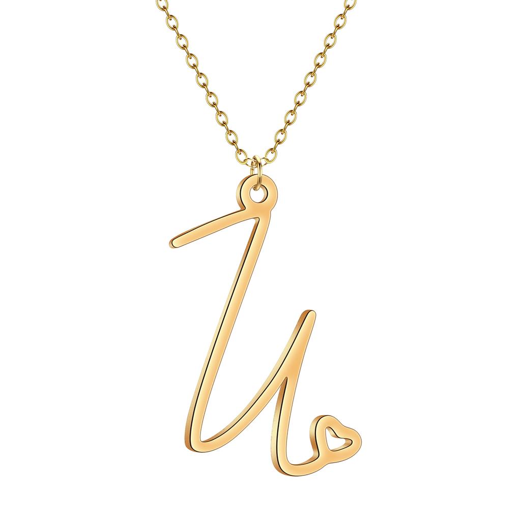 Kinitial Dainty Initial Letter Necklaces For Women Minimalist Stainless Steel Initial Necklace Femme Wedding Jewelry Gift