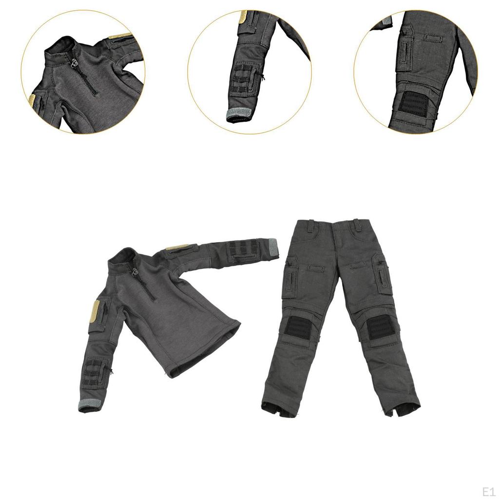 1/6 Doll Jacket and Pants Miniature Clothes Stylish Cosplay Costume for 12'' Male Action