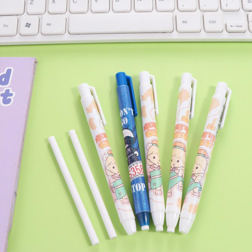

High Elasticity Pencil Wiping Eraser Core Replacement Press Eraser Pen type Press Eraser Student 10pcs refills