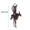 Yogodlns Braided Rope Backpack Pendant Fashion Style PU Leather Dachshund Handbag Hanging Bag Accessories