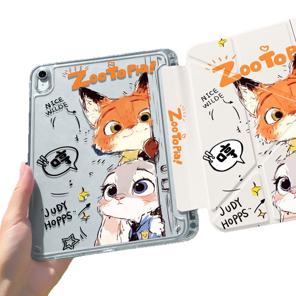 Fox rabbit flat protective cover for ipadair8/7 shell pro acrylic 3y fold 11th generation 13 inches