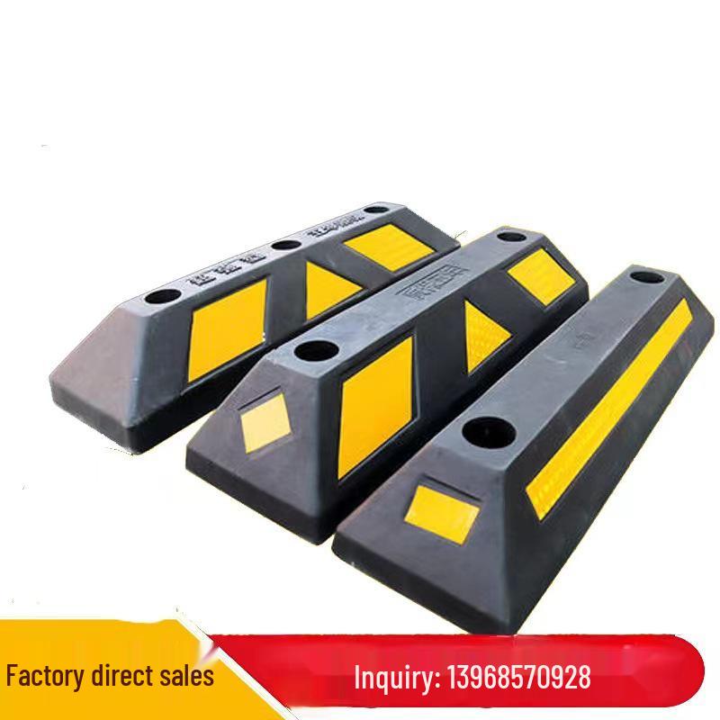 Rubber and Plastic Wheel Chock & Bollard: Car Stop, Anti-Collision Block, Curb Ramp, Parking Lot Vehicle Stopper