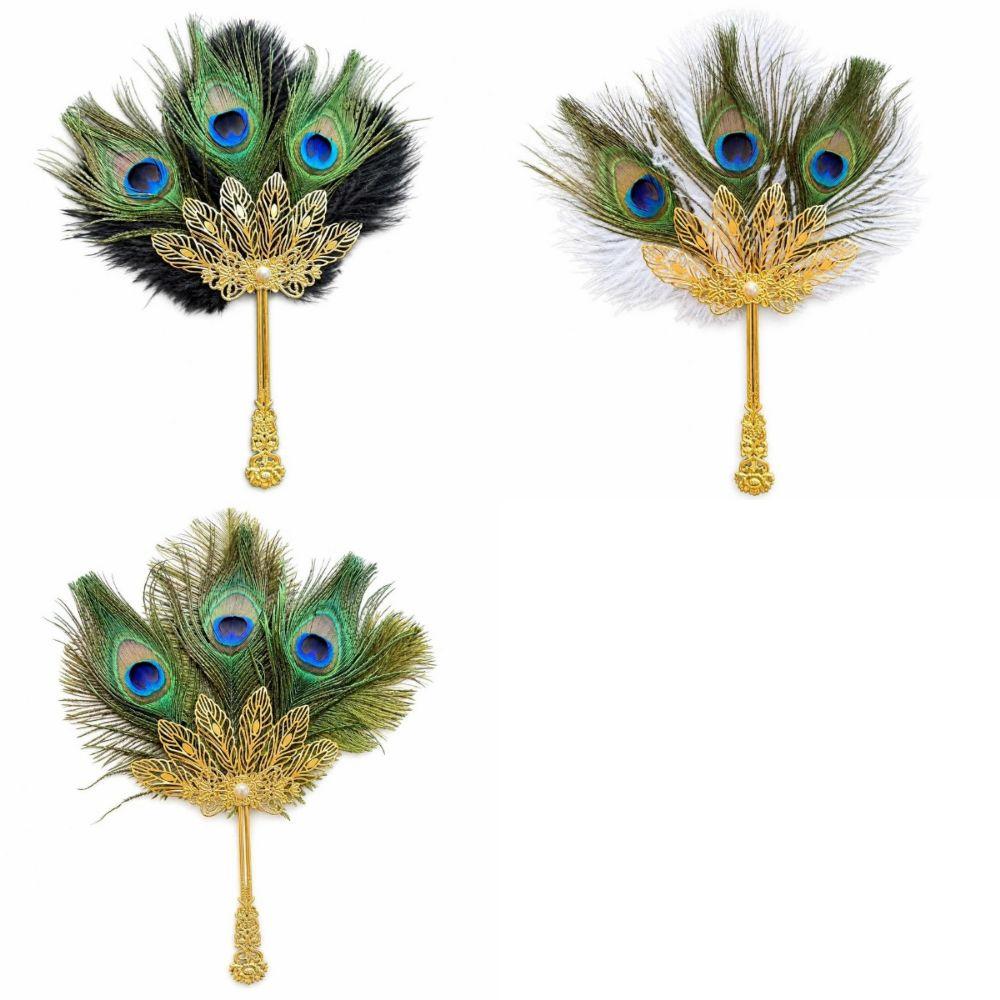 Metal Handle Decorative Handheld Fan Multi-Color Dance Performance Prop Fan  Parties