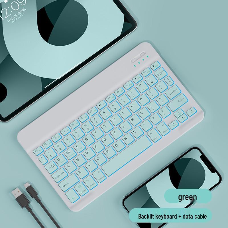 RGB Backlit Bluetooth Keyboard & Silent Wireless Mouse for iPad, Huawei & Tablets