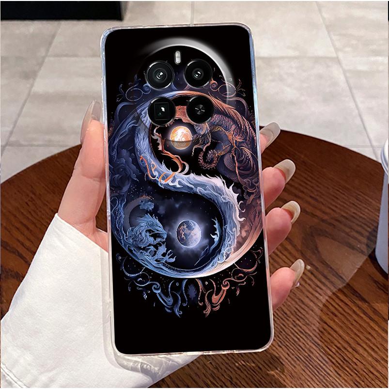For Realme GT5 Pro Casing Clear Soft Silicone Love Heart Rabbit Cute Cartoon Back Cover for Realme GT 5 Pro 5G Phone Case Bumper