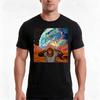 Sky Design TShirt Summer Casual Cotton Tee Oversized Streetwear Tops Vintage Graphic Print Loose Fit Short Sleeve