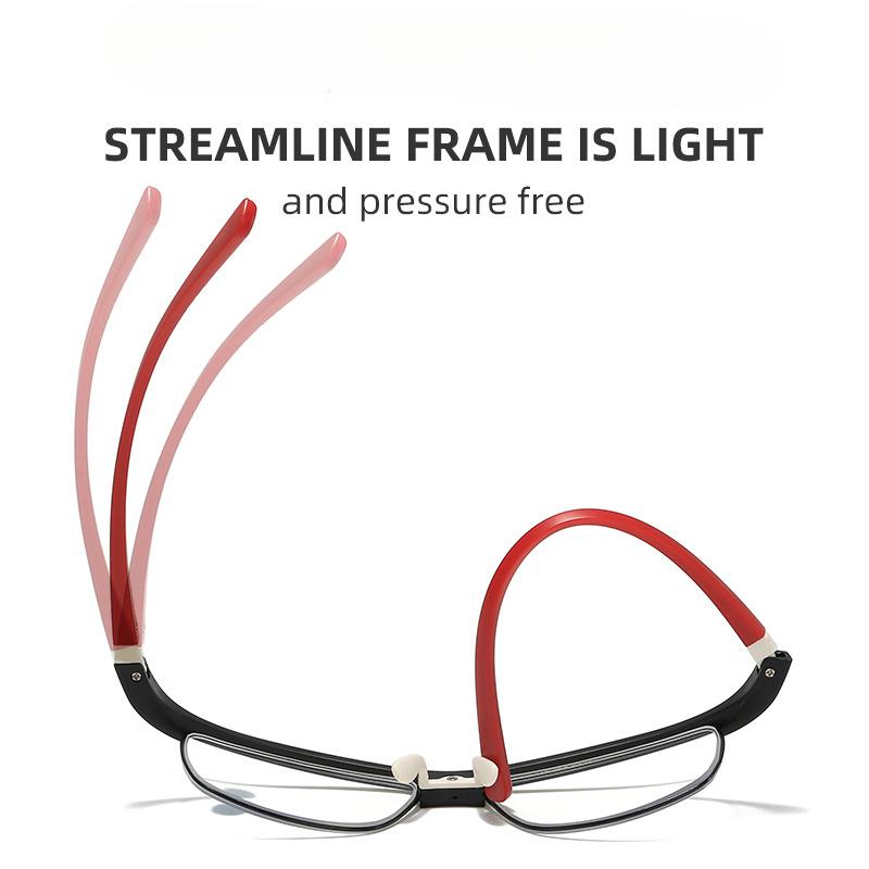 TR90 Sports Reading Glasses 0 To+4 0 Anti Slip Eyeglass Legs Half Frame Business Eyewear Lightweight Durable