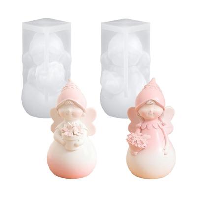 Bouquet Girl Candle Mold,Girl Candle Silicone Mold for Candle Making,Diys Resin Crafts Mold for Aromatherapys Candle