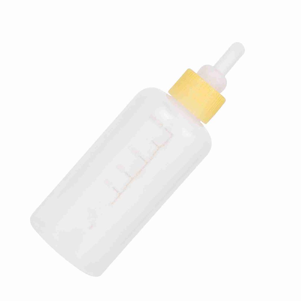 6PCS/ Set 60ml Pet Puppy Kitten Feeding Bottle Small Dog Cat Milk Nursing Care Kit (Yellow)