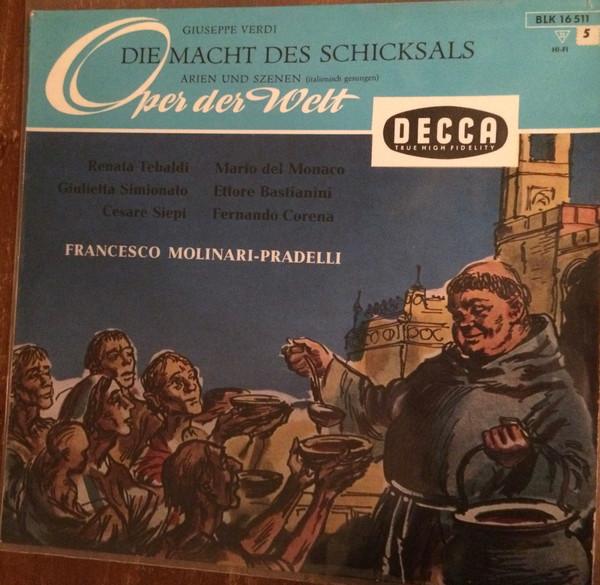 

LP Record GIUSEPPE VERDI RENATA TEBALDI G Die Macht des Schicksals BLK16511 Decca Germany Classical Used