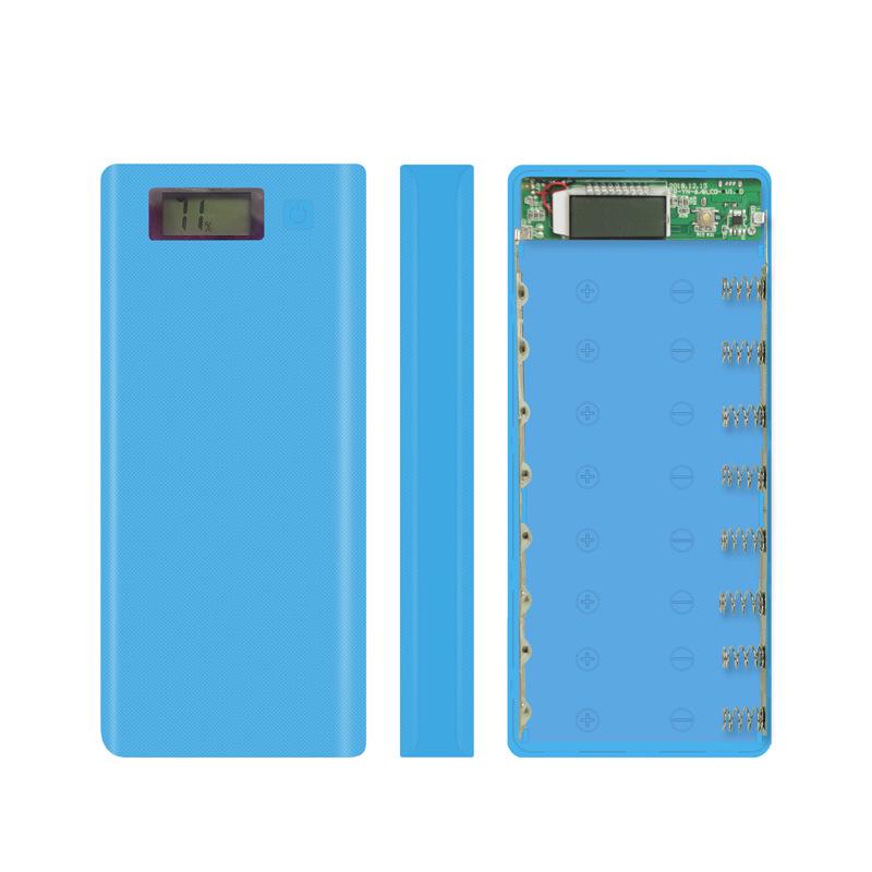 8-Cell Weld-Free Power Bank Kit with Dual Input and LCD Display