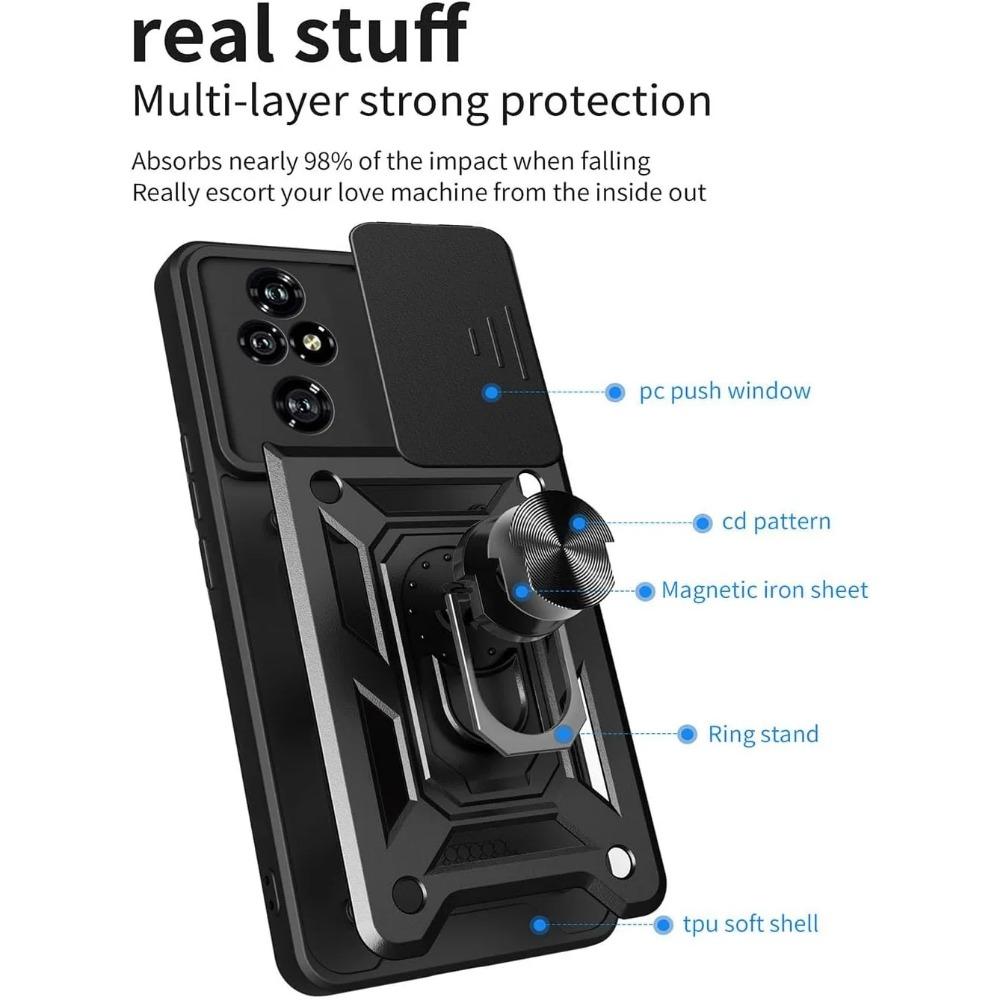 Armor Case for Honor 200 Lite Cover for Honor 200 Pro with Lens Protection with Ring Magnetic Holder Business Full Protection Cover