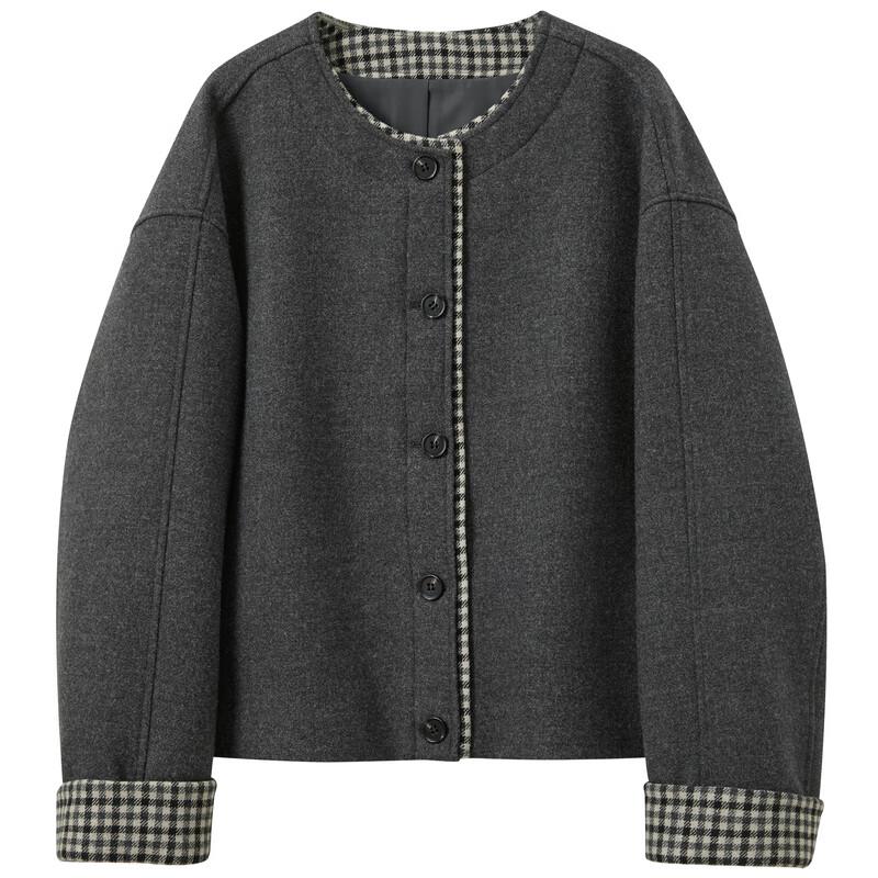 SanCai Women's Winter Loose Wool Blend Coat