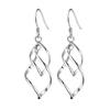 Leaf Fashion Double Twist Long Tassel Earrings