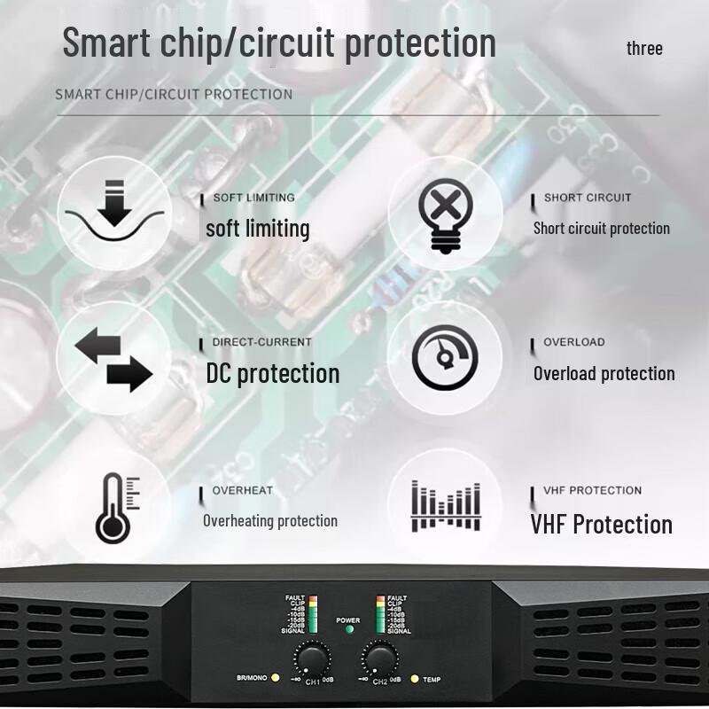 KaYouLa Y1600 Professional Dual-Channel Power Amplifier