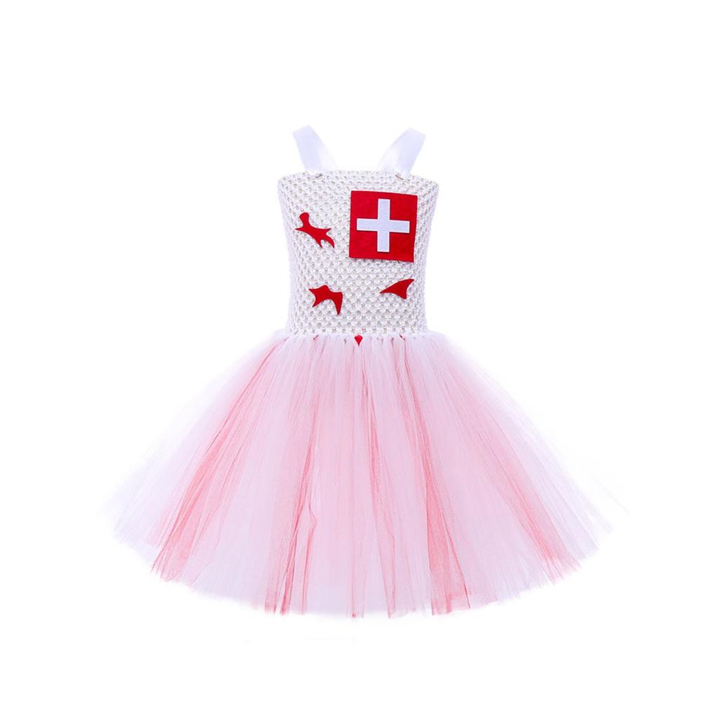 Halloween Terror Mary Nurse Cosplay Costume Children Horror Bloody Dress Carnival Party Terror Dress Up New Halloween Costume