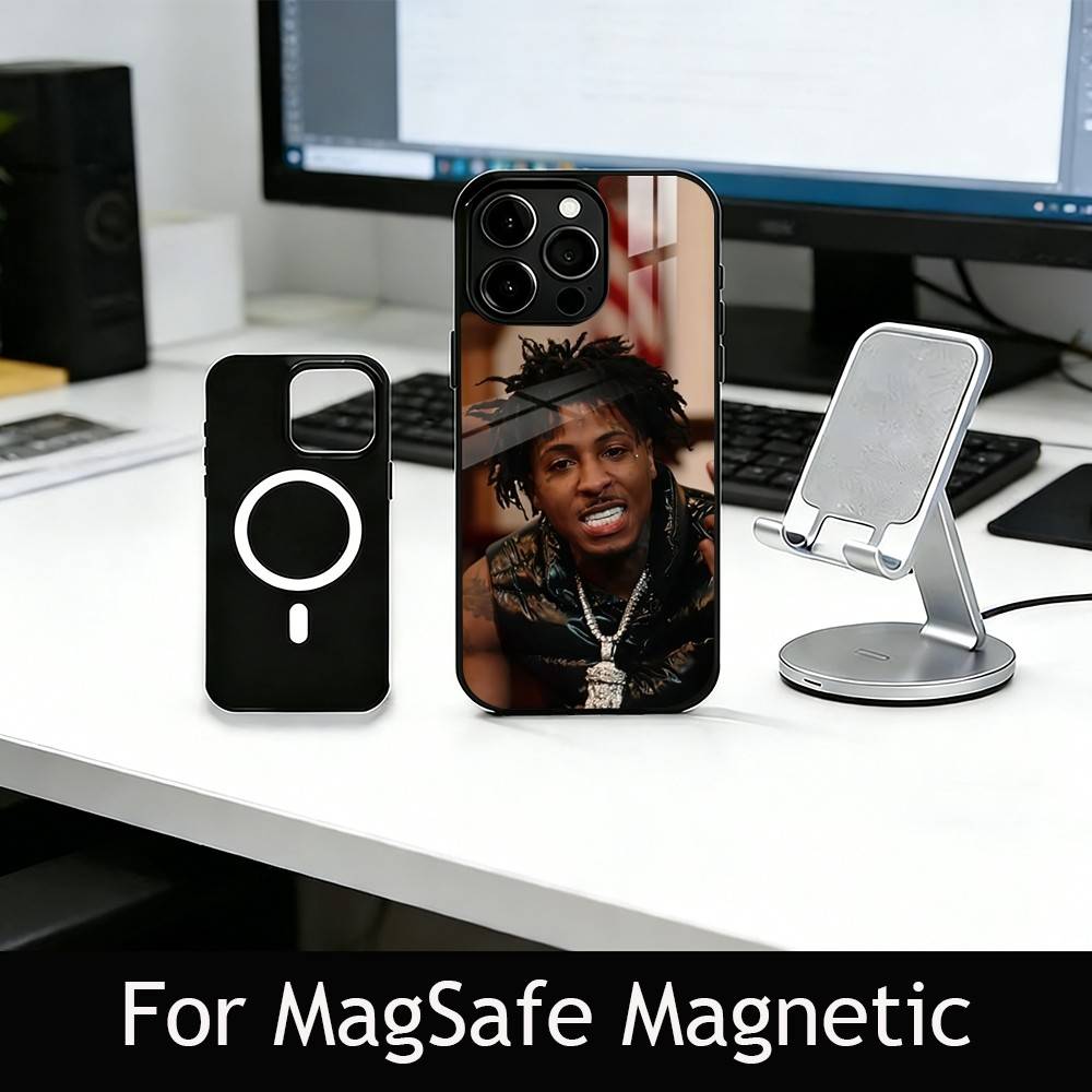 

American R-Rapper YB Phone Case For iPhone17,16,15,14,13,12,11 Plus,Pro Magnetic with Magsafe Wireless Charging iPhone13