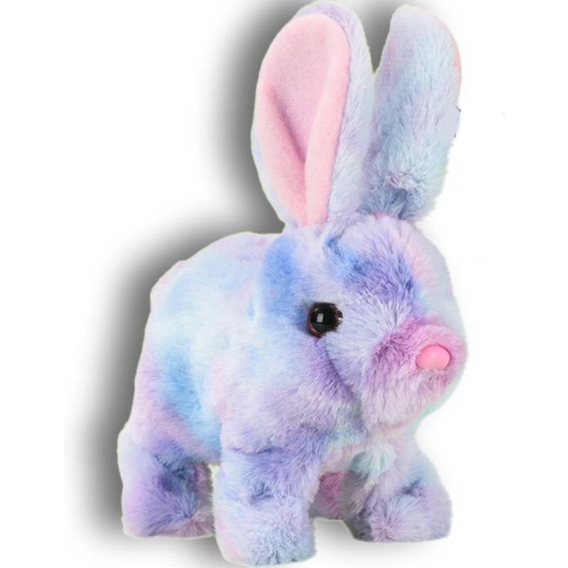 , Iepurașul meu realist, ureche care zvâcnește, tremurând, iepuraș interactiv lucrat manual pentru copii, cadou de Paște