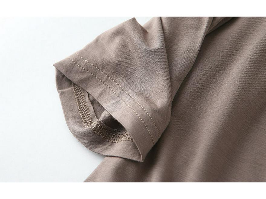 Korean Summer V-Neck Batwing Sleeve Loose Modal T-Shirt