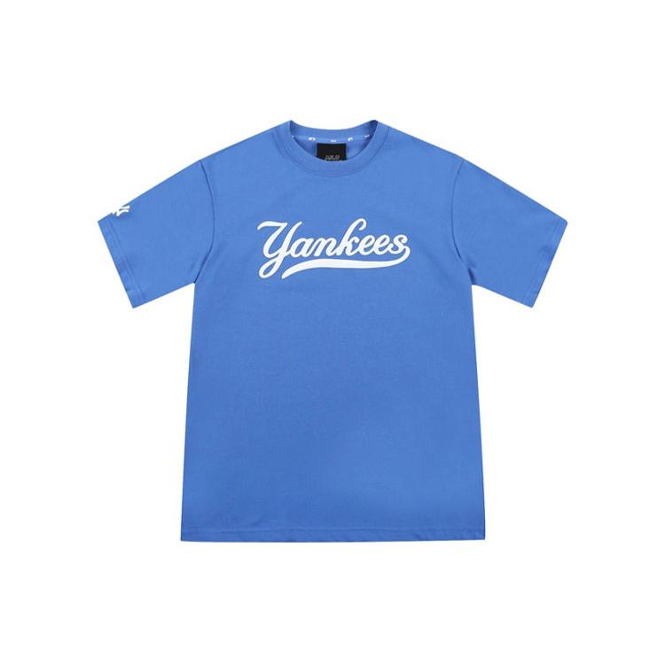 MLB New York Yankees T Shirts Unisex Blue Crew Neck Moderate Straight Fit 31TS05131-50U XL