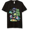 WARNER BROS Kinderen Tieners Kleurrijk Titans Go Jongens Premium Effen Ronde Hals T-shirt