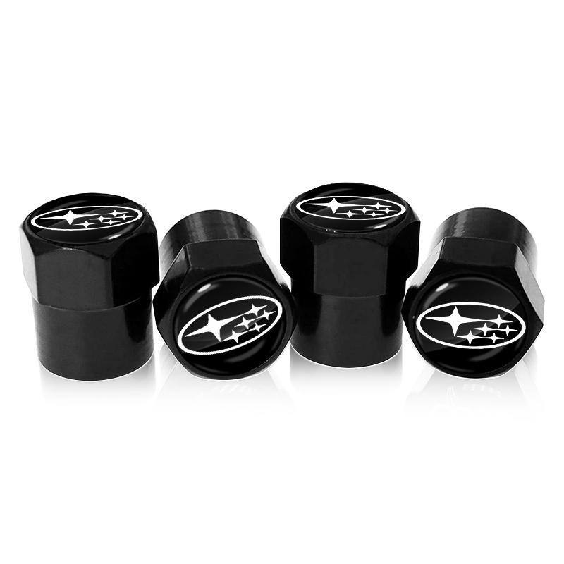 4 Stück/Set Auto Reifenventilschaft Luftkappen Diebstahlsicher Luftdichte Abdeckung Für Subaru Forester impreza Outback Legacy Tribecacar WRC XV Autozubehör