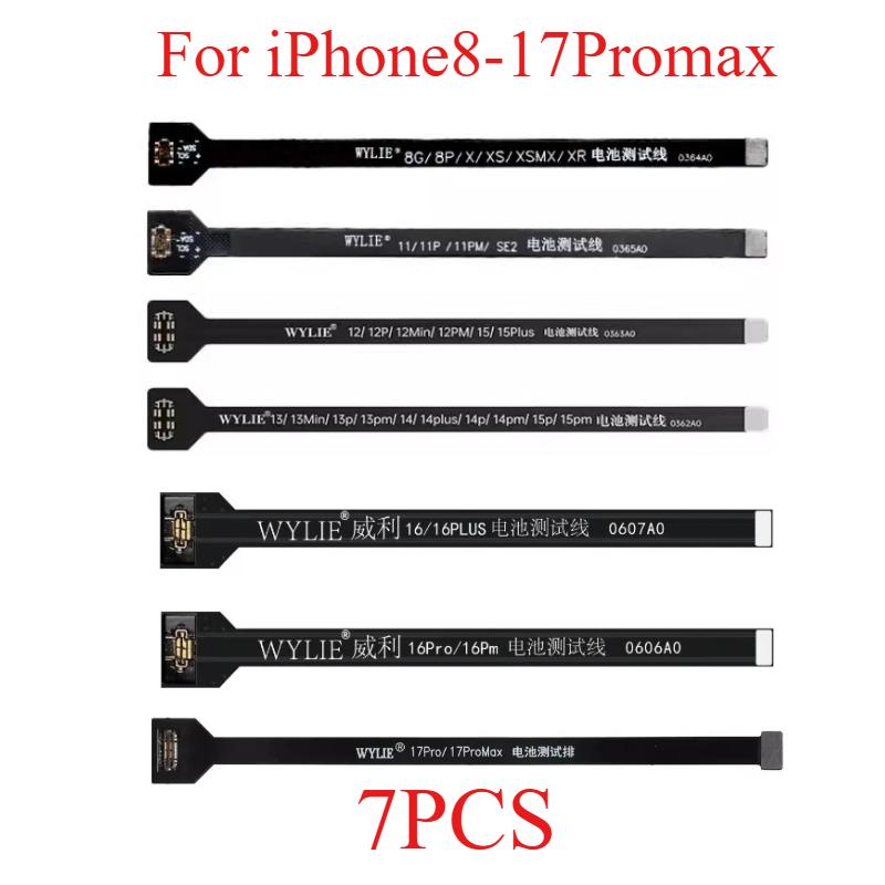 WYLIE Battery Extension Tester Flex Cable For iPhone X 12 13 14 16 Pro Max Phone Repair Tool