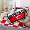 FC Utrecht bedeckte Flanelldecke, weicher Überwurf für Schlafzimmer Sofa, waschbar, Fußballfanartikel, tolles Geschenk.