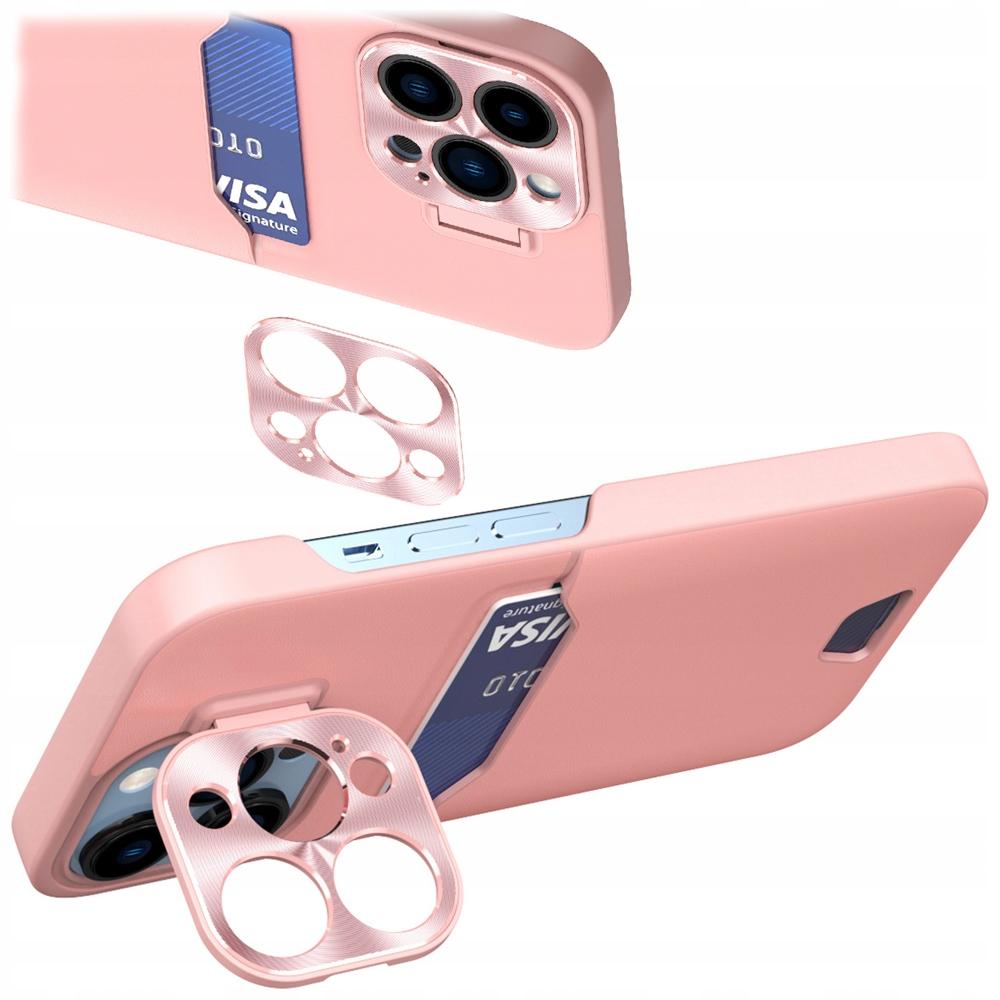 Leather Stand Case Etui Samsung Galaxy S23+ Pokrowiec Portfel Na Kartę Z Podstawką Różowe