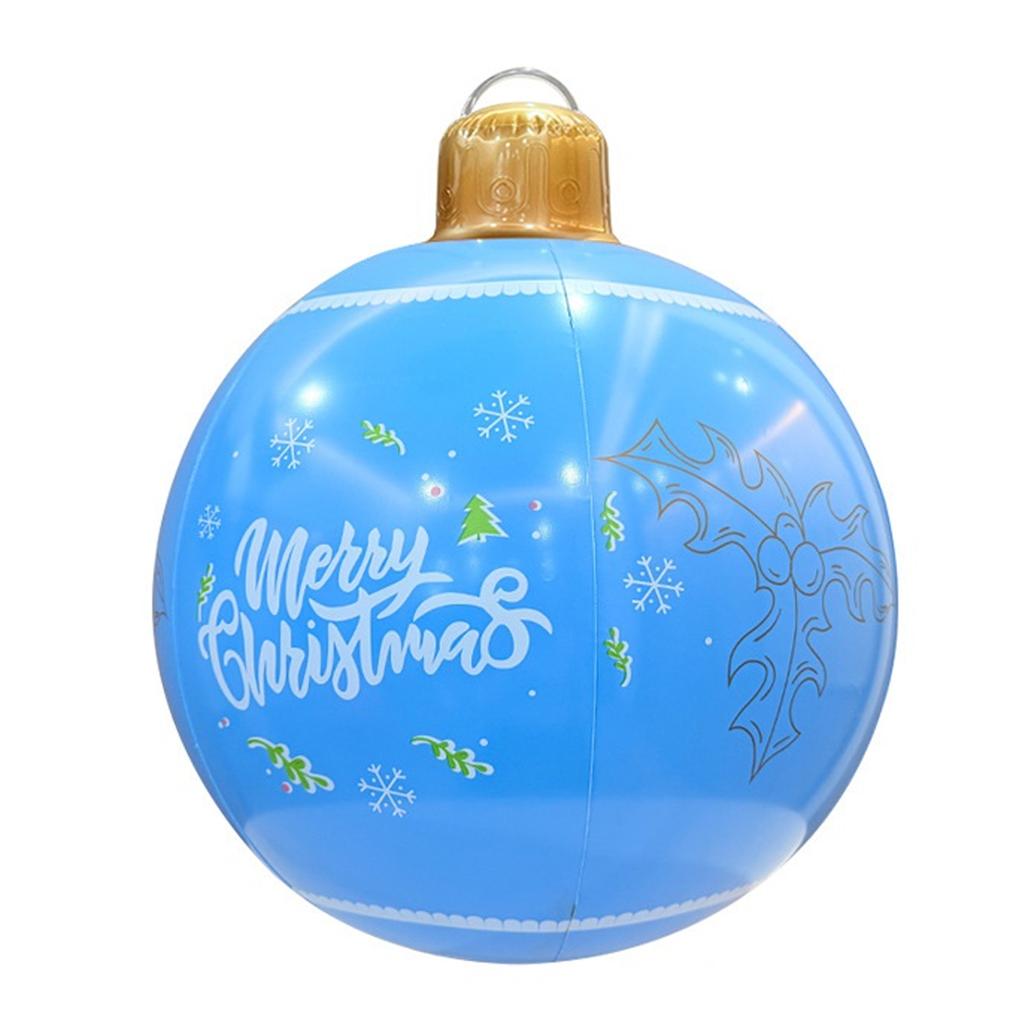 Inflatable Christmas Ball Weather Resistant Christmas Balloon Holiday Ornament for Outdoor Indoor Holiday Yard Lawn Porch Decor