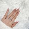 Handmade Luxury Rhinestone Transparent Long Wearable Nail Tips