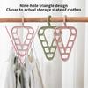 1/2/3Pcs 9-Hole Magic Clothes Hanger Closet Organizer Space Saving Multi-function Drying Racks Wardrobe Scarf Storage