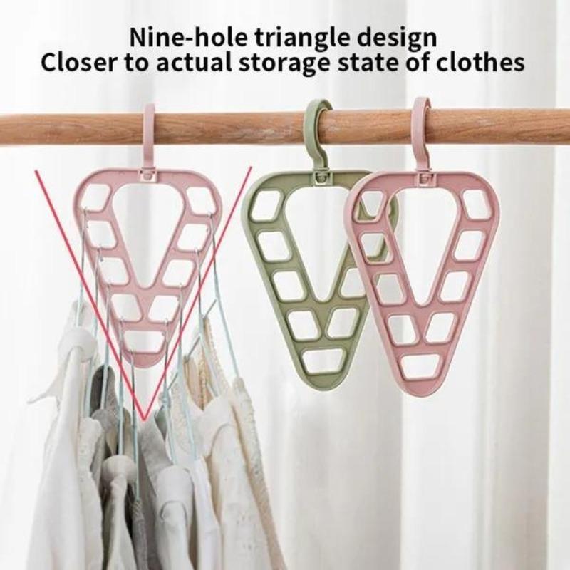 1/2/3Pcs 9-Hole Magic Clothes Hanger Closet Organizer Space Saving Multi-function Drying Racks Wardrobe Scarf Storage