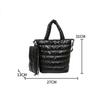 Winter Space Cotton Tote Bag For Women Fashion Casual Messenger Bag Designer Puffy Handbag Large Capacity Shoulder Bag