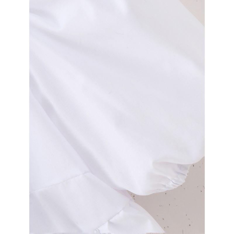 Kaslead Women's Fashion All-Match Puff Sleeve Top