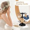 100 PCS Jewellery Display Cards, Self-Adhesive Kraft Hanging Display Card, Necklace, Bracelet, Earring, Keyring Display Cards