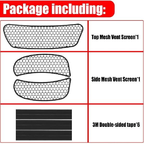 

Front Vent Trim cover kit Side Headlight Fairing Vent Screen Mesh Grill Compatible with Harley Softail Low Rider ST FXLRST 2022-2025,For Softail Low