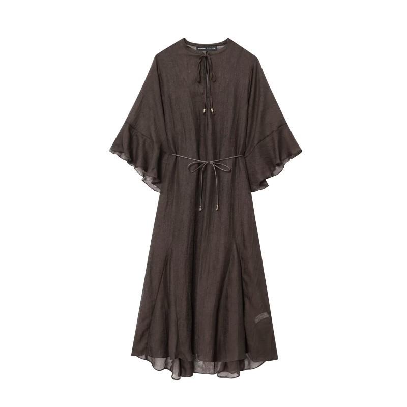 European American Women s Clothing Summer Casual Loose Waist Dress S