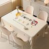 Cartoon Checkered Table Cloth Waterproof Proof Nordic Minimalist Home Dining Tea Rectangular Protective Table Cover Fabric Mat
