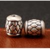 S999 Sterling Silver Woven Square and Barrel Spacer Beads - Retro Lu Lu Tong DIY Braiding Accessories