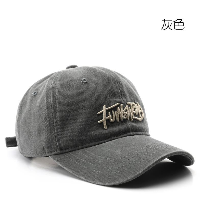 Women's Washed Letter Embroidered Baseball Cap Outdoor Men's Sun Protection Sun Hat Baseball Cap