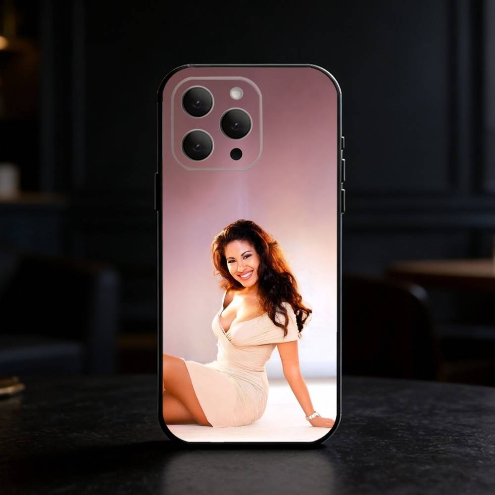 Singer Selena Quintanilla Phone Case For iPhone 17,16,15,14,13,12,11 Plus,Pro,Max,Mini Silicone black Soft Cover iPhone16se4