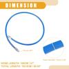 1Pc 37 Inch Universal 1/8" NPT Grease Gun Flex Hose - Trailer Flex Grease Hose Extension Non-Slip - Metal Blue